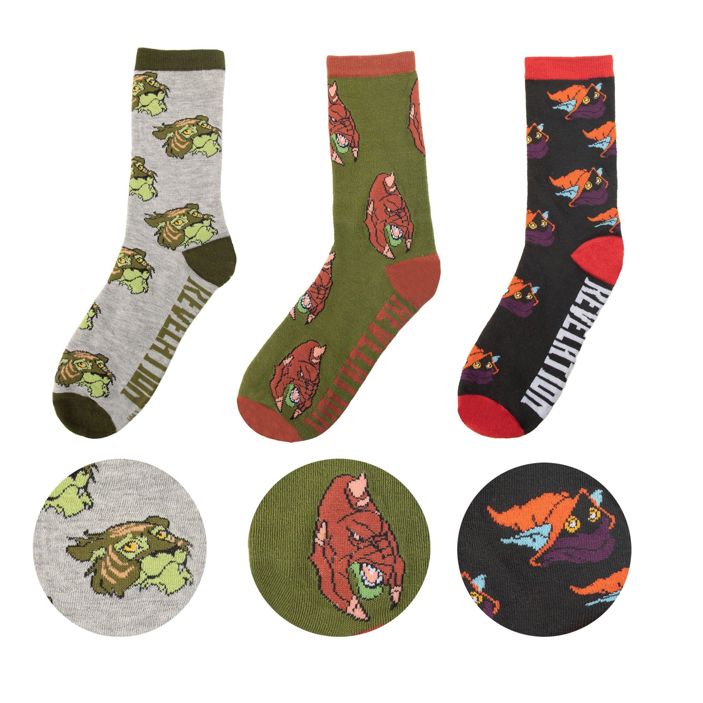 Masters of the Universe "Cringer, Battle Cat, Orko" Revelation 3er Socken Set Gr. 35-45