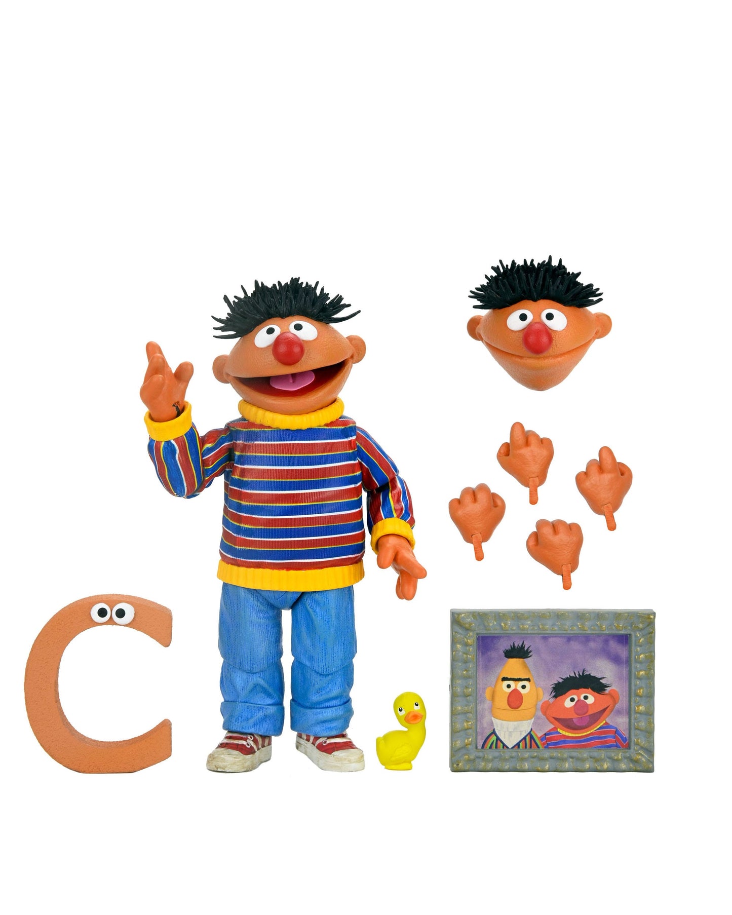 Sesamstraße "Ernie mit dem Buchstabe C" Sesame Street Ultimate Sammlerfigur 18 cm Neca (2024)