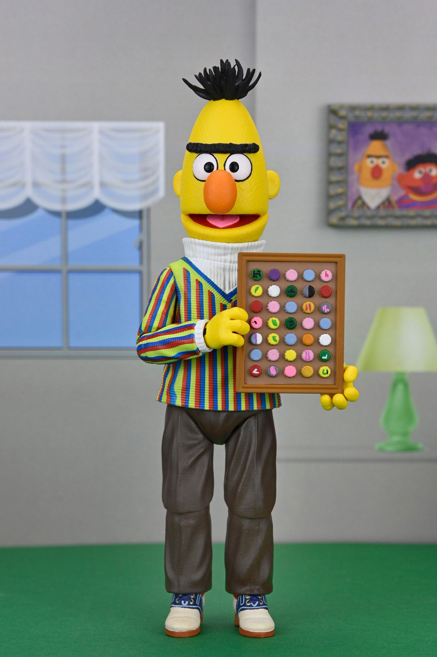 Sesamstraße "Bert mit dem Buchstabe A" Sesame Street Ultimate Sammlerfigur 18 cm Neca (2024)