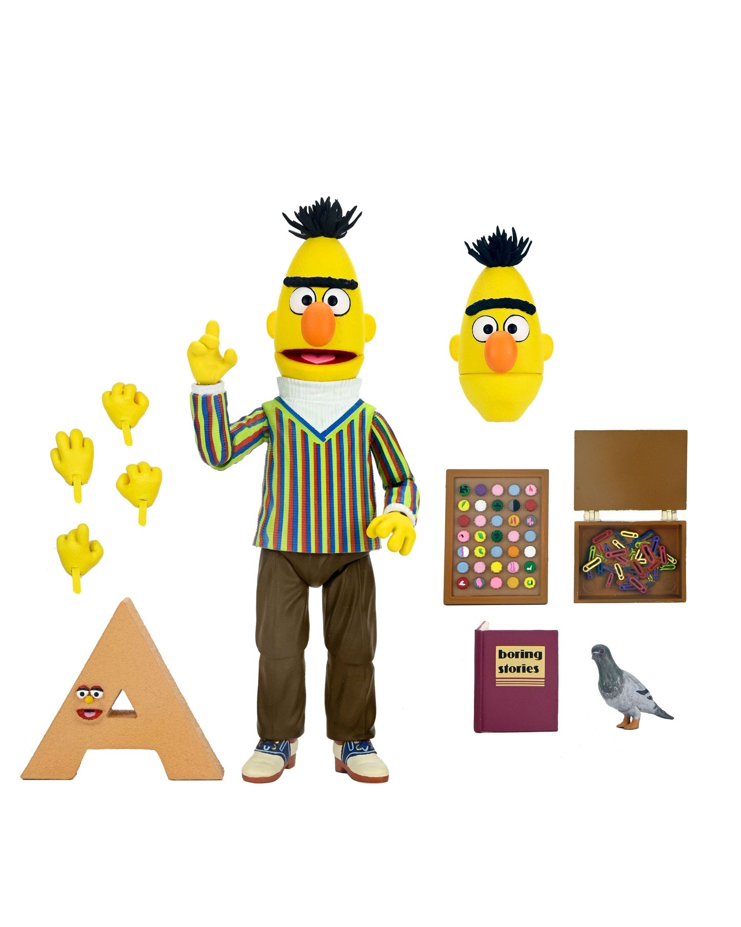 Sesamstraße "Bert mit dem Buchstabe A" Sesame Street Ultimate Sammlerfigur 18 cm Neca (2024)
