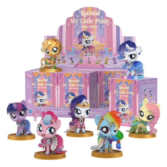 My Little Pony Mini "Kwistal Gala Series" Blindbox Rarity, Twilight Sparkle, Rainbow Dash, Pinkie Pie, Fluttershy, Applejack, Rare