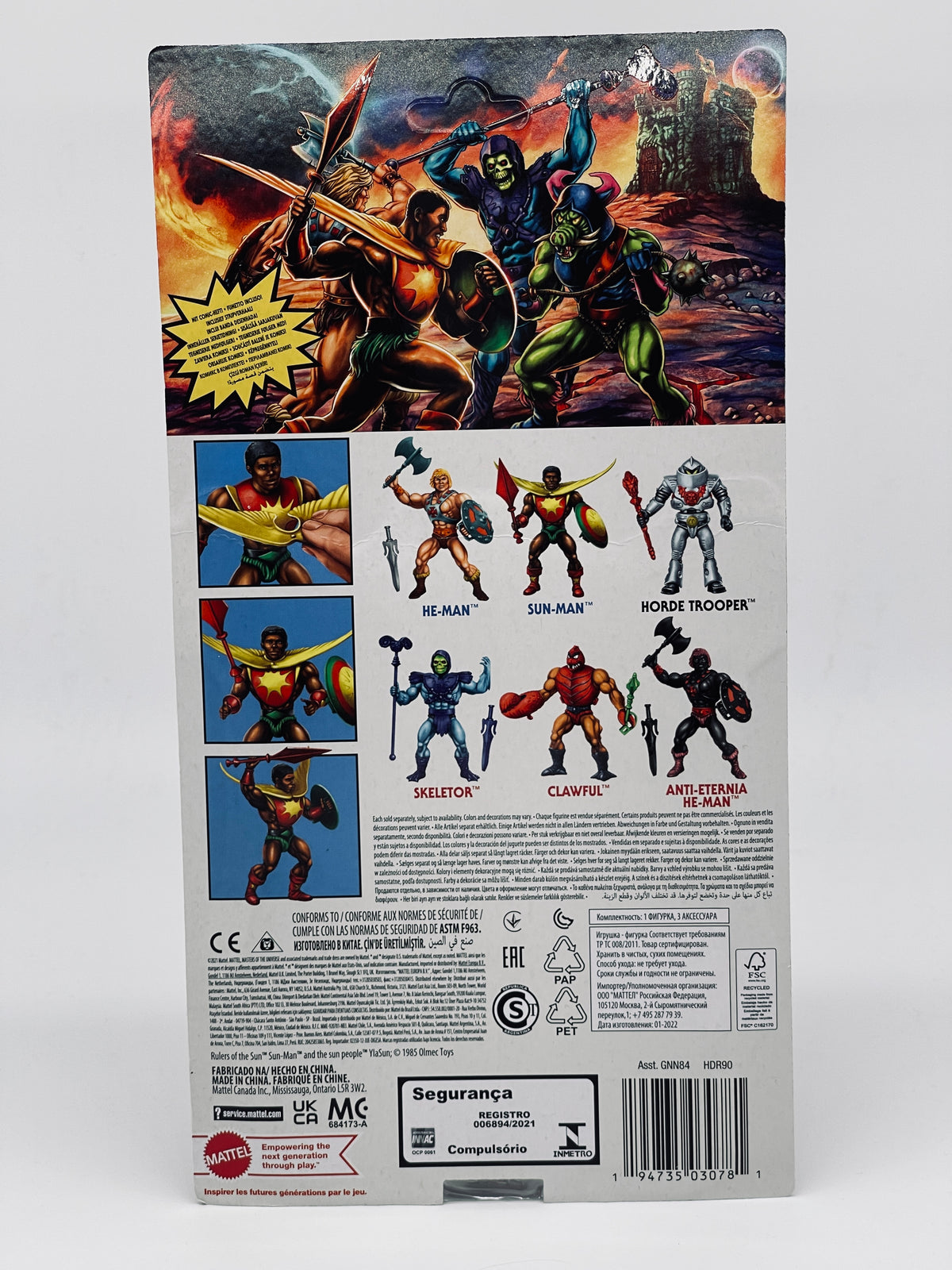 Masters of the Universe Origins - SUN MAN - Wave 8 unpunched MOTU (Mattel) - End of Toys Store
