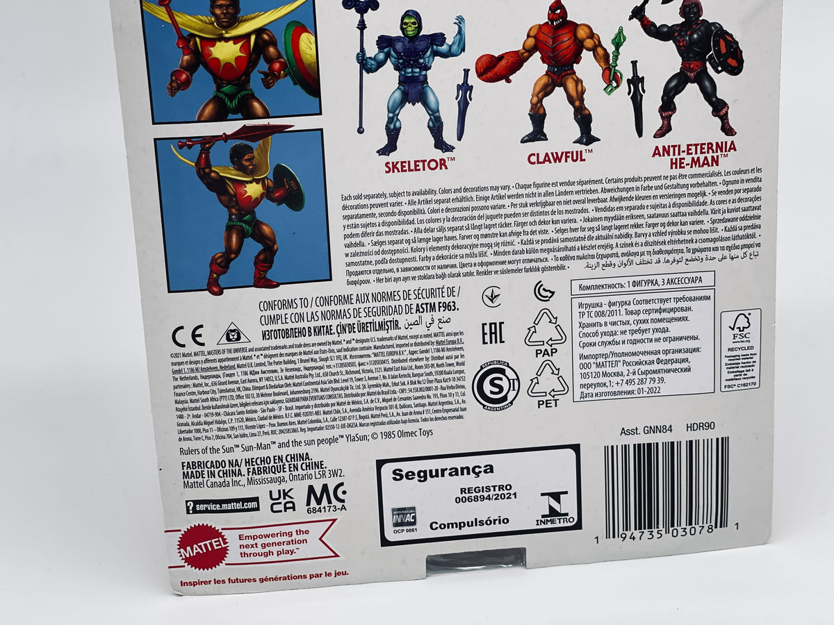 Masters of the Universe Origins - SUN MAN - Wave 8 unpunched MOTU (Mattel) - End of Toys Store