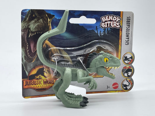 Jurassic World Bendy Biters Giganotosaurus, Pyroraptor, Atrociraptor, Stegosaurus