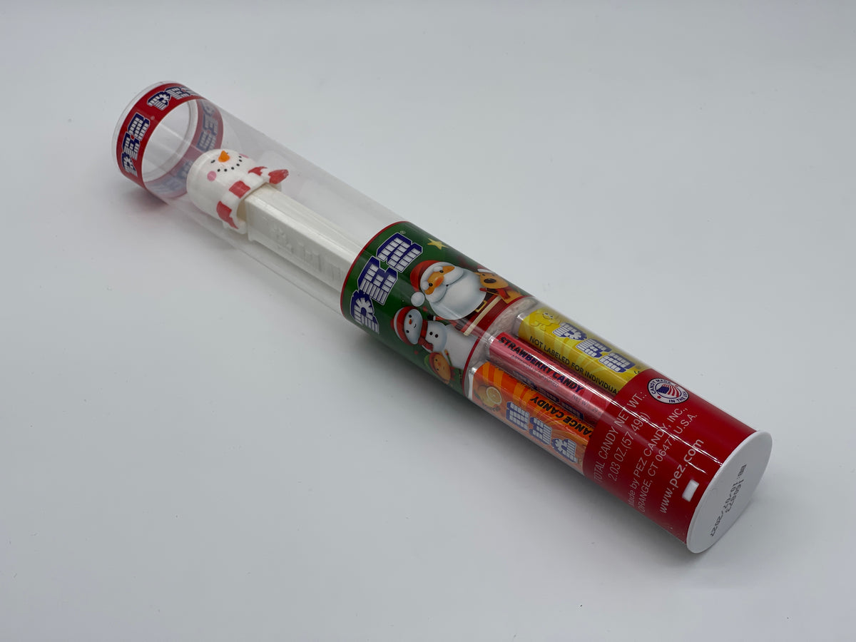 Tube PEZ Édition Noël « Bonhomme de neige » Coffret Collector USA (2022)