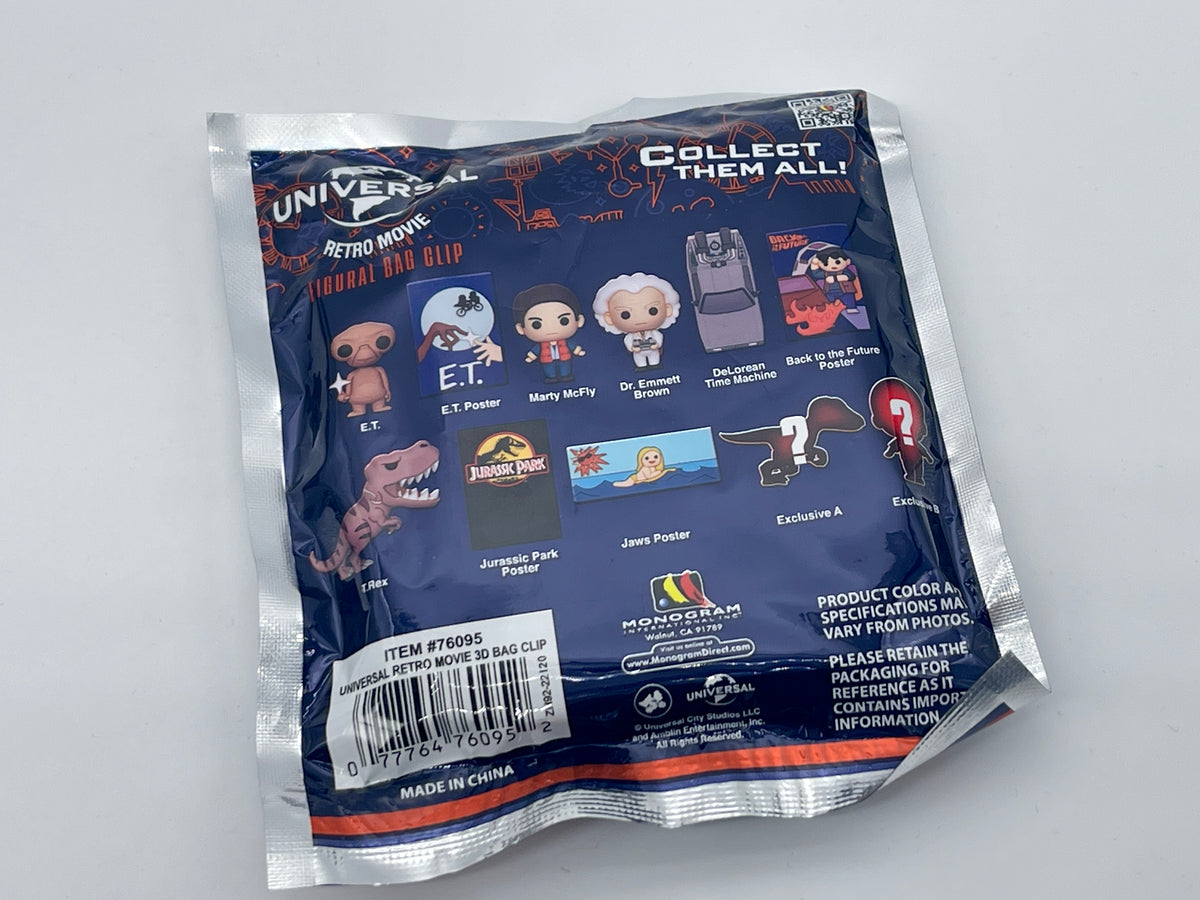 Universal Studios Retro Movie "Taschenanhänger" 3D Figural Bag Clip Schlüsselanhänger - End of Toys Store