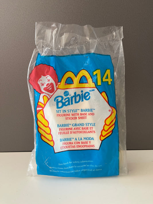 Sit in Style Barbie mit Sticker und Bodenplatte #14 - Mc Donalds Happy Meal (1999)