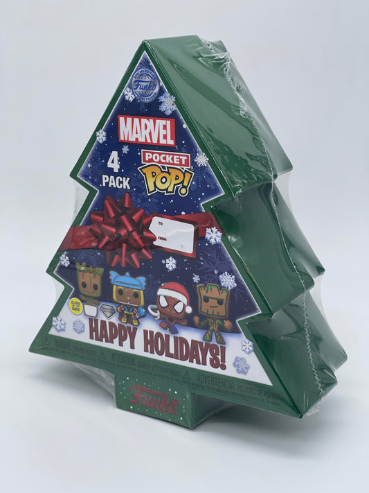 Funko Pocket POP "Happy Holiday Tree" Marvel 4-Pack Special Edition (2022)