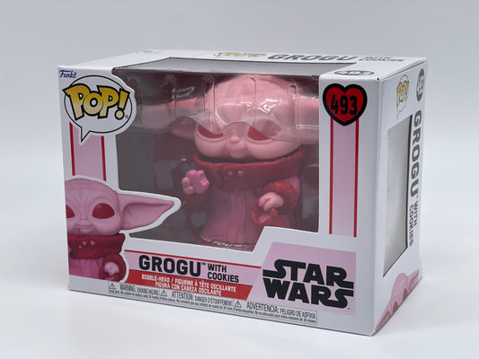 Funko Pop! "Grogu with Cookie" #493 Valentines Edition The Mandalorian