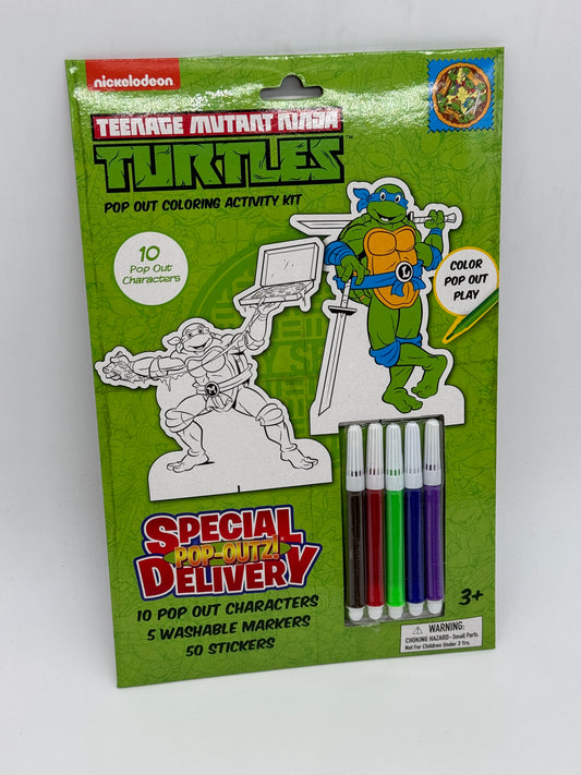 Teenage Mutant Ninja Turtles "Pop Out Malspaß Coloring Activity Kit" mit 50 Sticker