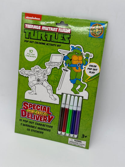 Teenage Mutant Ninja Turtles "Pop Out Malspaß Coloring Activity Kit" mit 50 Sticker