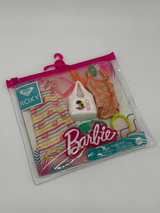Barbie Fashions Roxy Zubehör "Gestreiftes Kleid und Badeanzug" Big Pack mit Zubehör