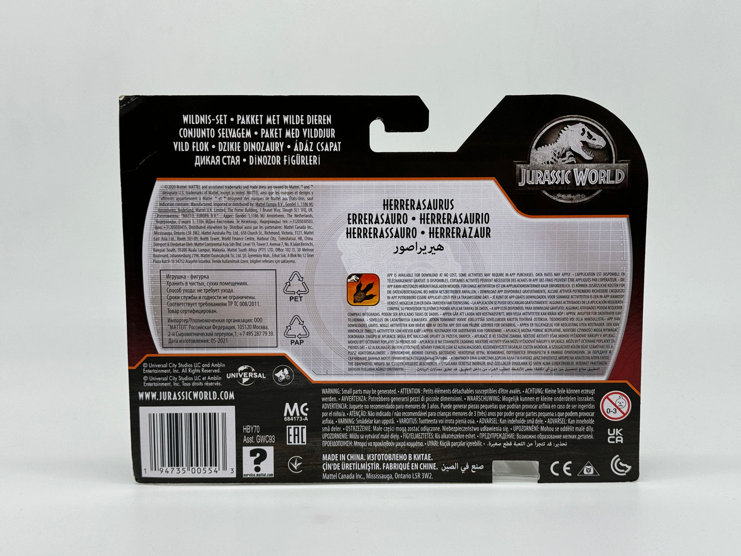 Jurassic World Dino Escape Wild Pack "Herrerasaurus" Wildnis Set Wave 2