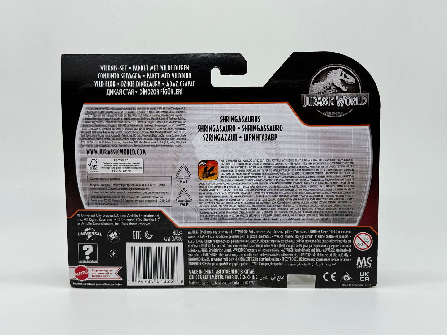 Jurassic World Dino Escape Wild Pack - SHRINGASAURUS - Wilderness Set Wave 3