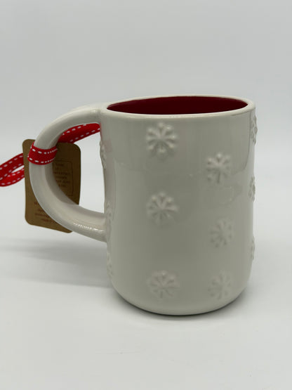 Rae Dunn Tasse "Merry Christmas mit Schneeflocken" Kaffeebecher Artisan Collection by Magenta (2025)