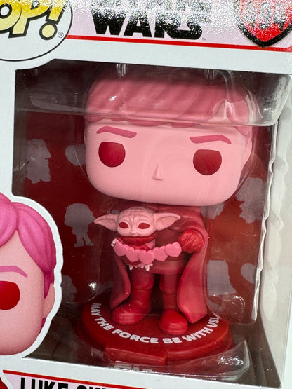 Funko Pop! Star Wars "Luke Skywalker with Grogu" Valentine's Edition #494 (2021)