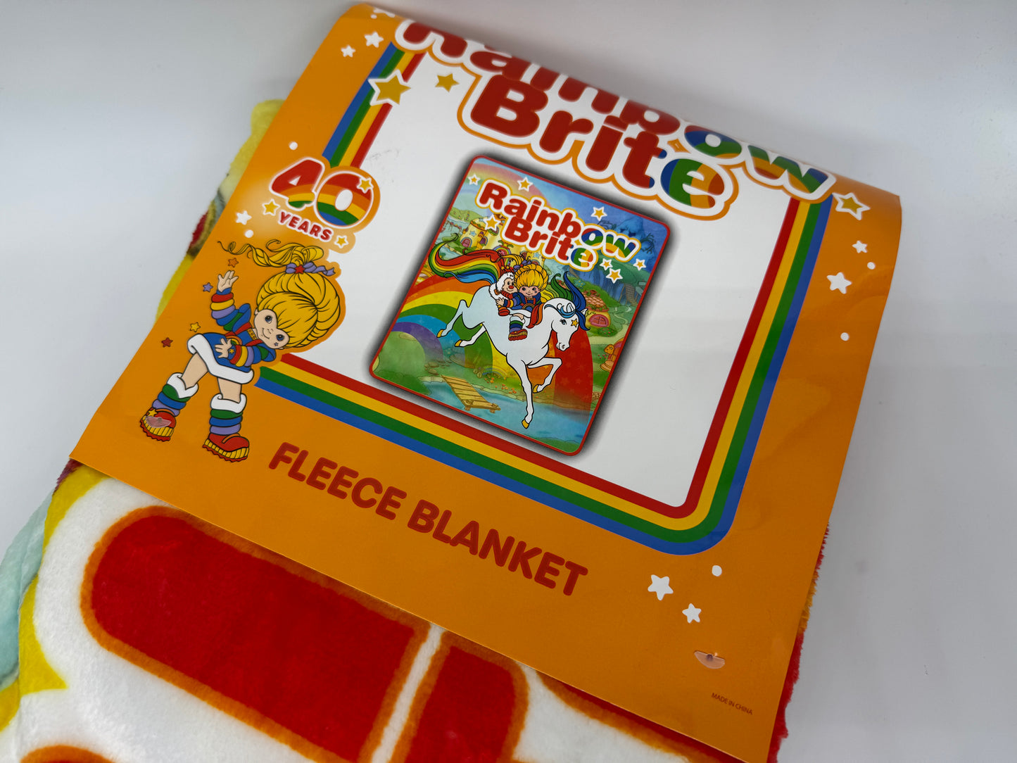 Regina Regenbogen "Fleecedecke" 127 x 152 cm Rainbow Brite 40 Jahre Anniversary