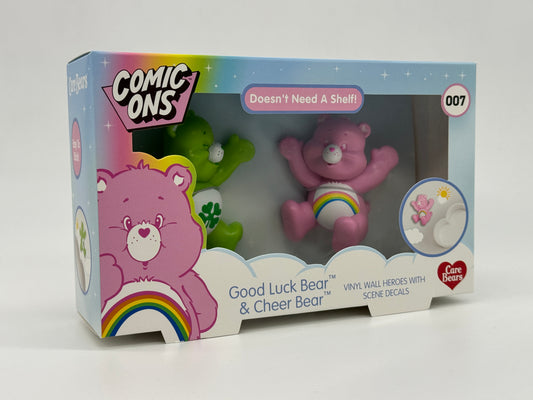 Care Bears Glücksbärchi "Good Luck Bear & Cheer Bear" Vinyl Wand Figuren mit Stickern