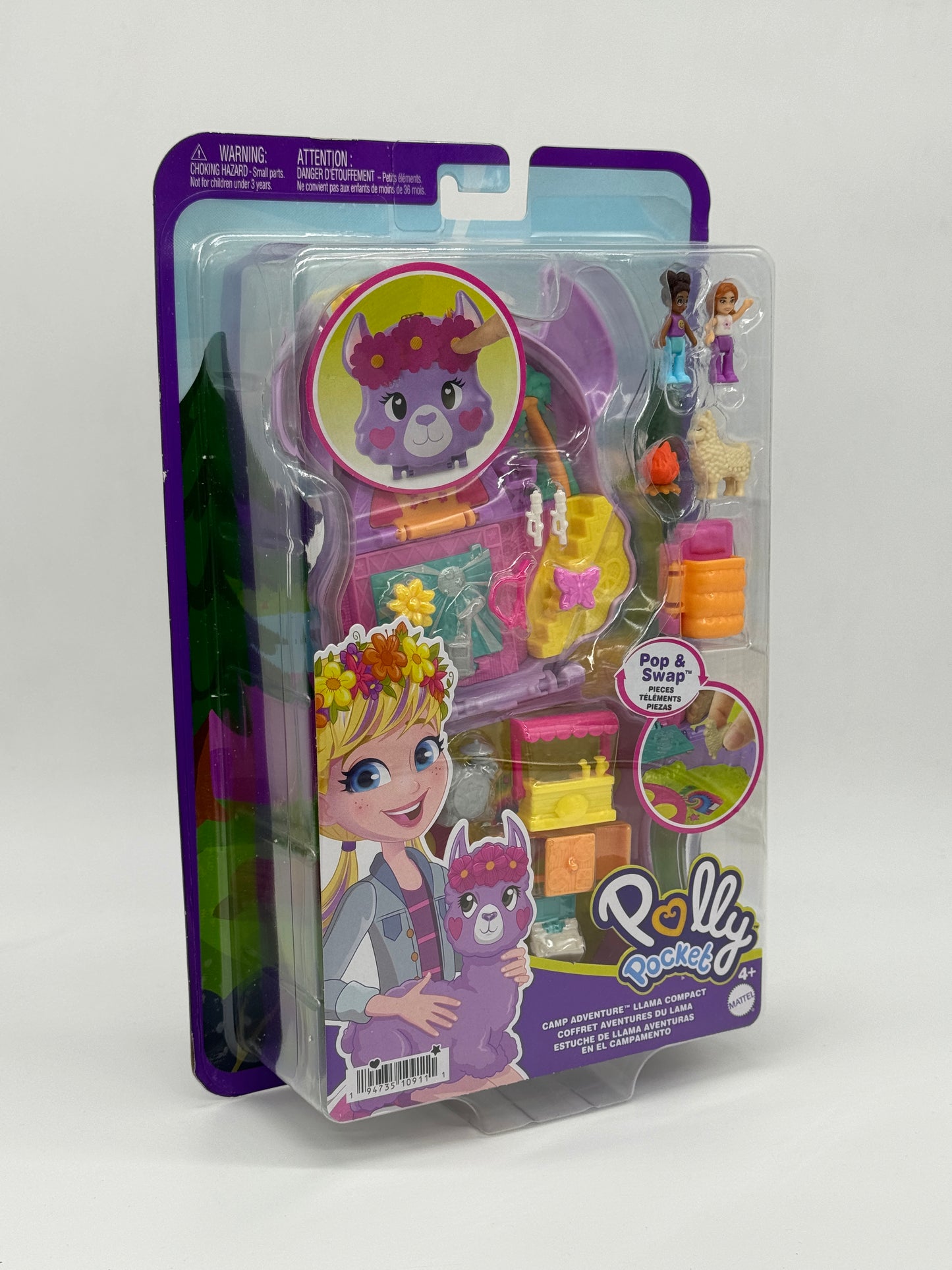 Polly Pocket "Lama Campingspaß Schatulle" Tiny Worlds, Big Surprises mit Zubehör (2022)