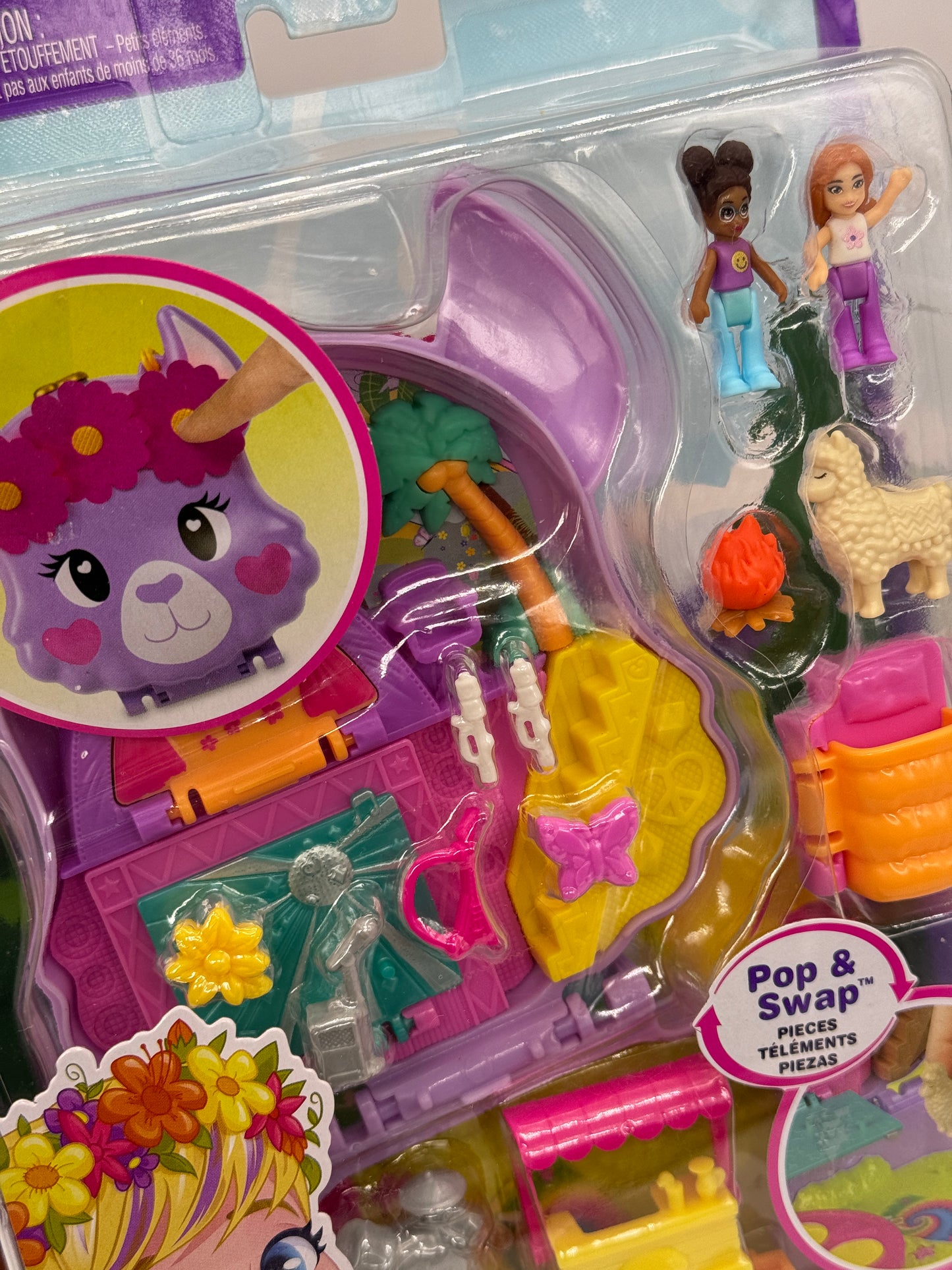 Polly Pocket "Lama Campingspaß Schatulle" Tiny Worlds, Big Surprises mit Zubehör (2022)