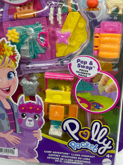 Polly Pocket "Lama Campingspaß Schatulle" Tiny Worlds, Big Surprises mit Zubehör (2022)