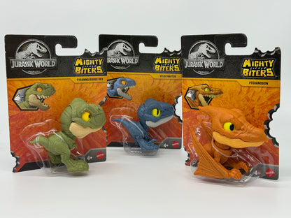Jurassic World "Mighty Little Biters" verschiedene Figuren zur Auswahl (2024)