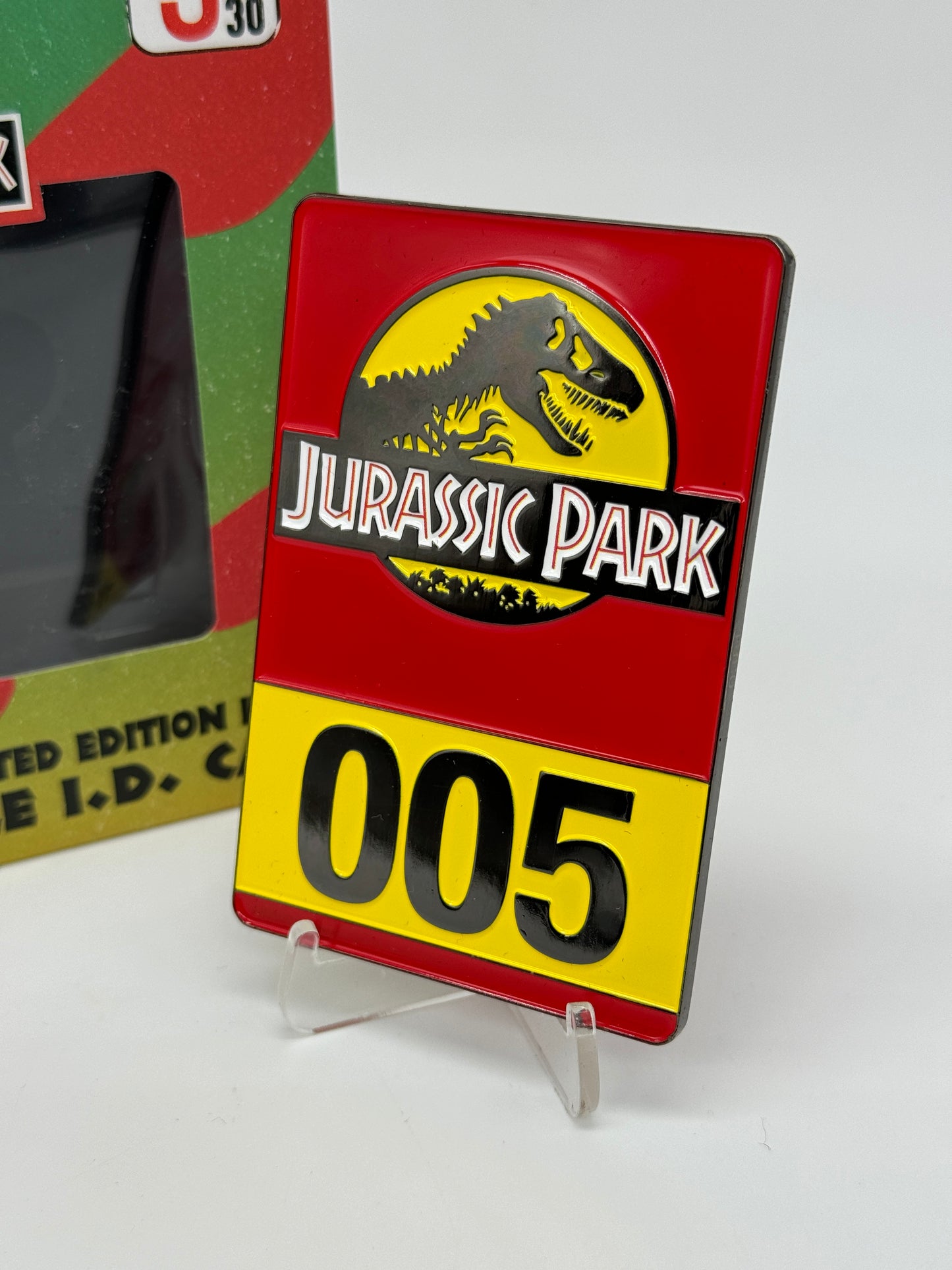 Jurassic Park "Park Fahrzeug ID Karte / Vehicle ID Card" Metallbarren Limited Edition 1993