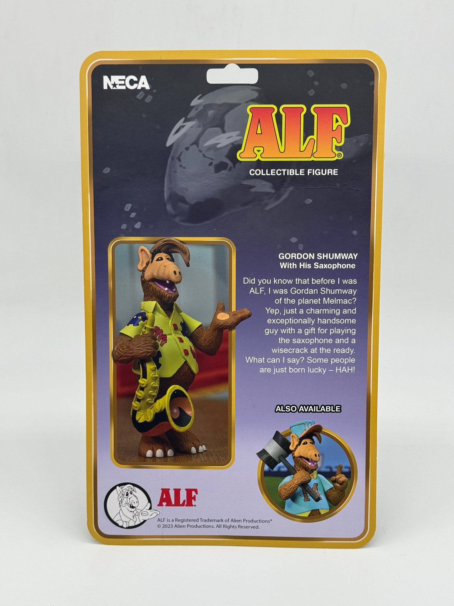 Alf Sammlerfigur "Gordon Shumway mit Saxophon" Melmac Toony Classic Neca (2023)