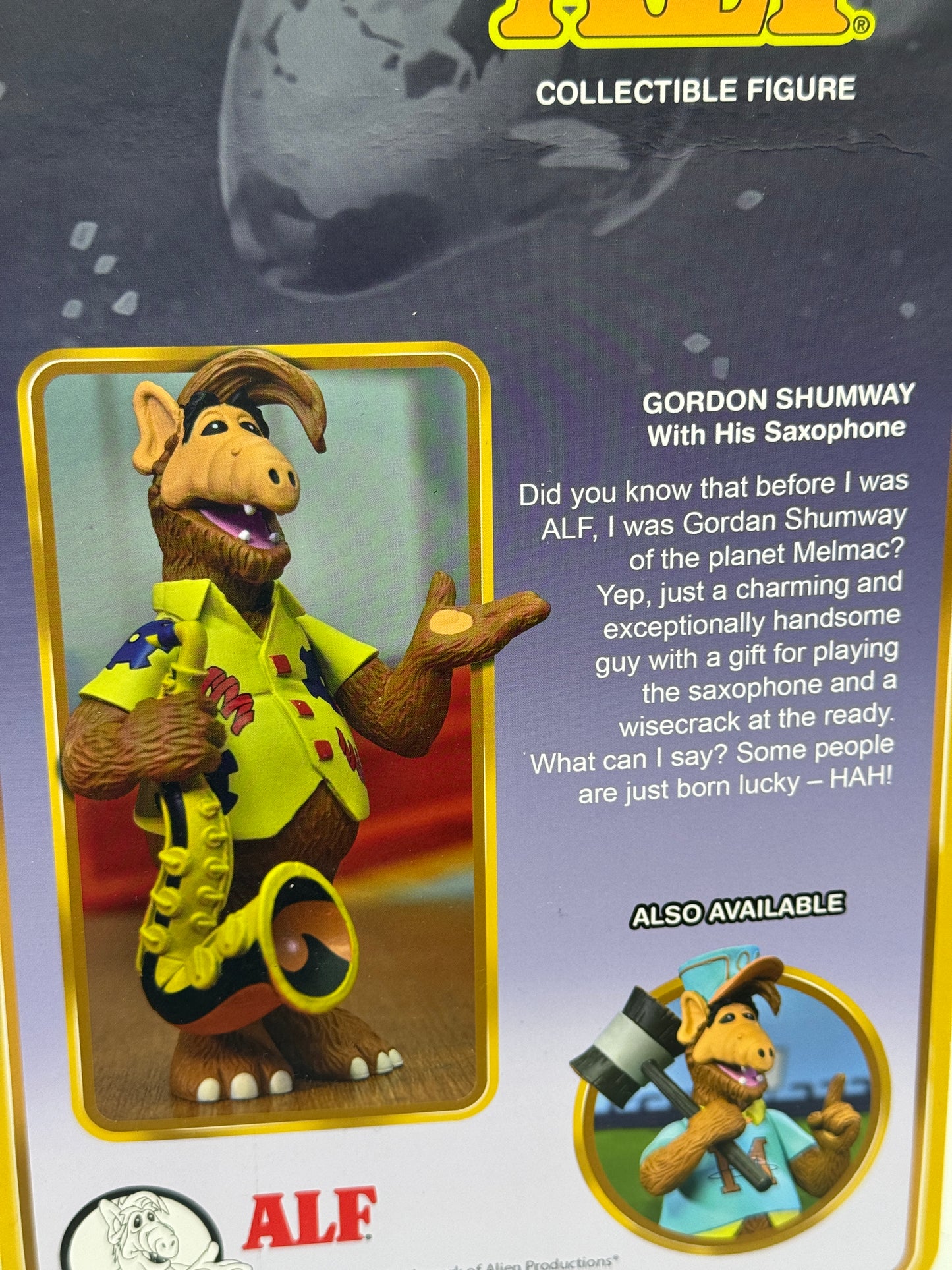 Alf Sammlerfigur "Gordon Shumway mit Saxophon" Melmac Toony Classic Neca (2023)