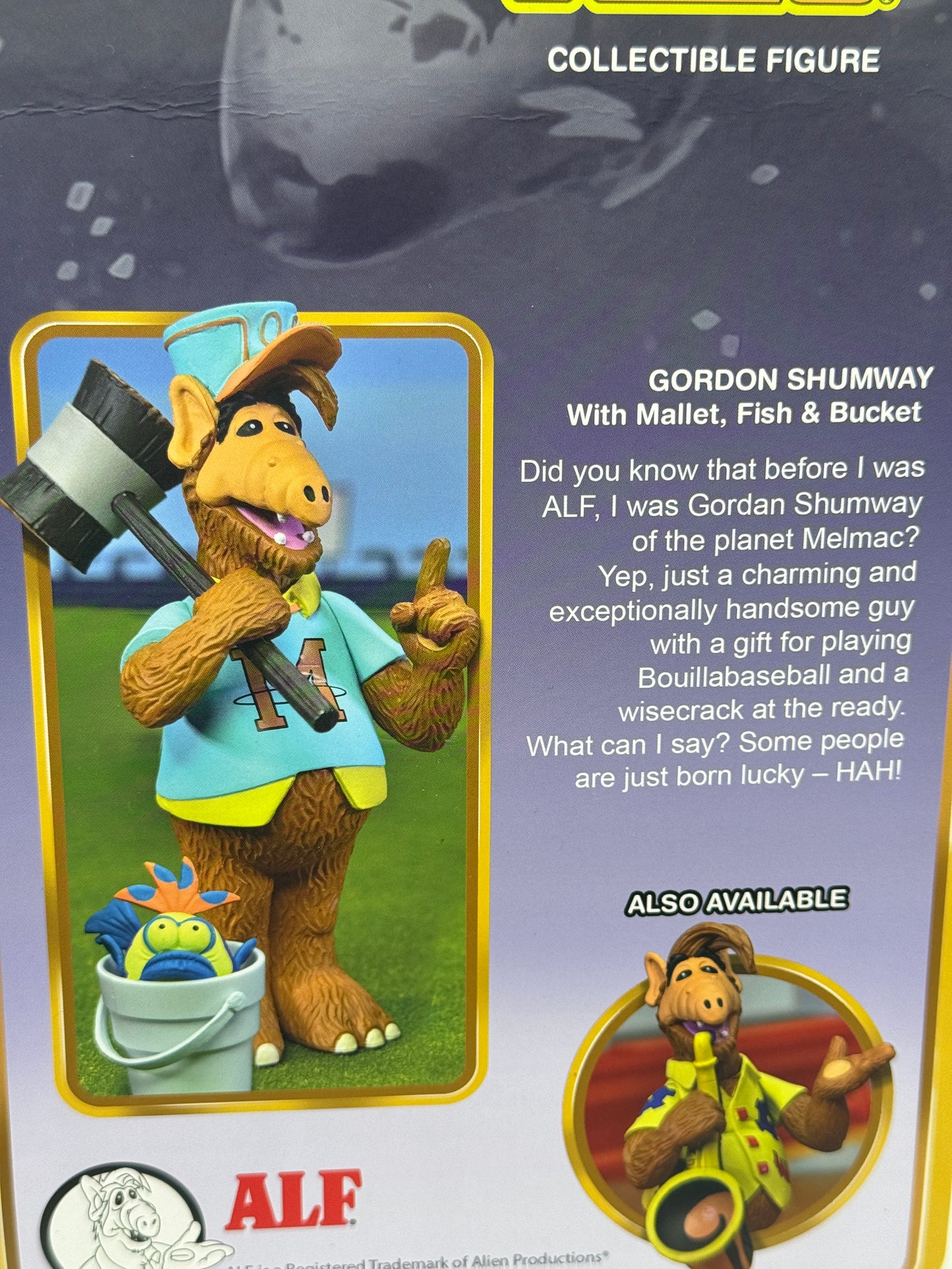 Alf Sammlerfigur "Gordon Shumway mit Holzhammer, Fisch, Eimer" Melmac Neca (2023)