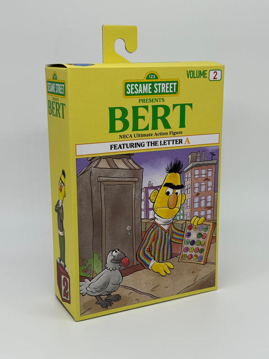 Sesamstraße "Bert mit dem Buchstabe A" Sesame Street Ultimate Sammlerfigur 18 cm Neca (2024)