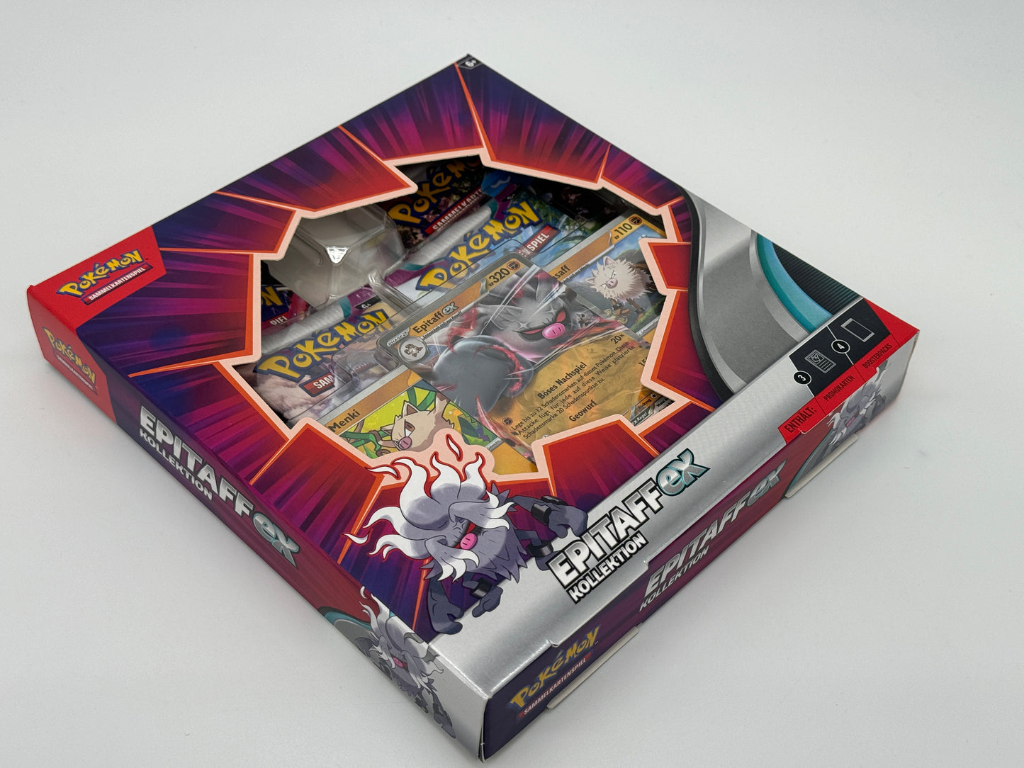 Pokémon "Epitaff-Ex Kollektion" Pack, 4 Boosterpacks, Holokarten uvm. (2023)