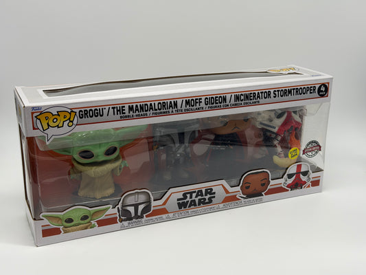 Funko POP 4-Pack "Grogu The Mandalorian Moff Gideon Incinerator Stormtrooper"