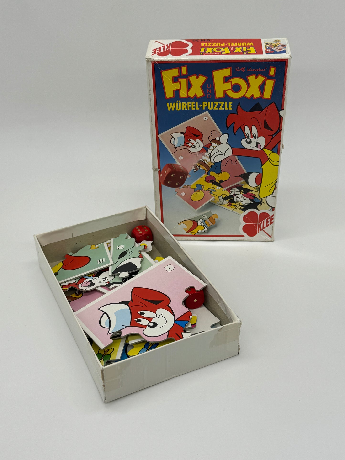 Fix und Foxi "Würfel Puzzle" Rolf Kauka Vintage, vollständig, Klee Spiele (1991)