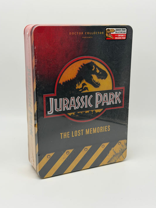 Jurassic Park Sammlerbox "The Lost Memories" mit 21 exklusive Collector Items in Metalldose