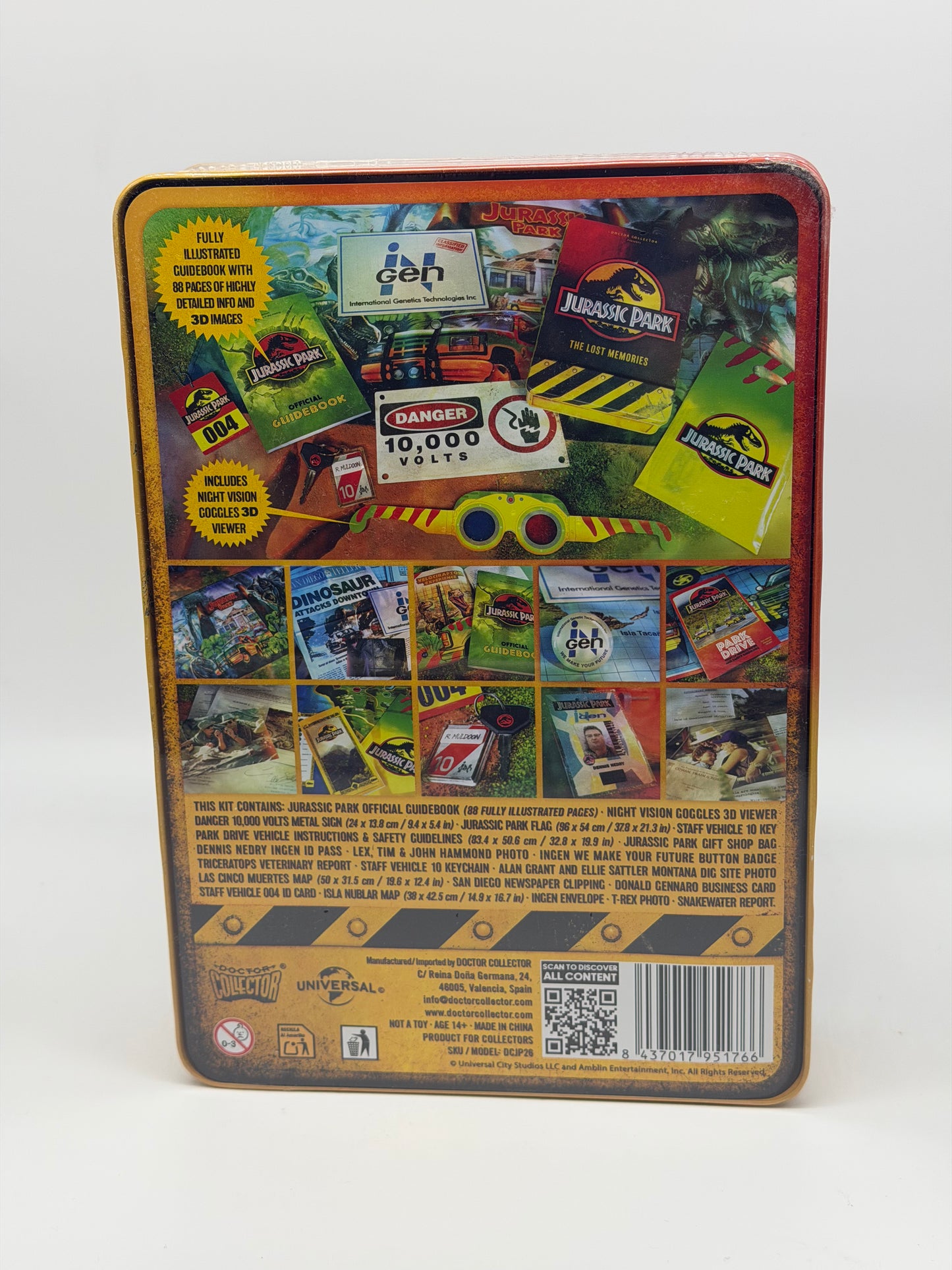 Jurassic Park Sammlerbox "The Lost Memories" mit 21 exklusive Collector Items in Metalldose