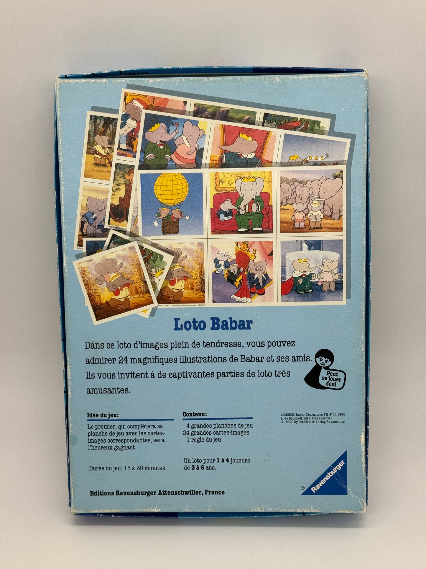 Babar "Loto / Lotto" Ravensburger französische Edition Legespiel Vintage (1990)