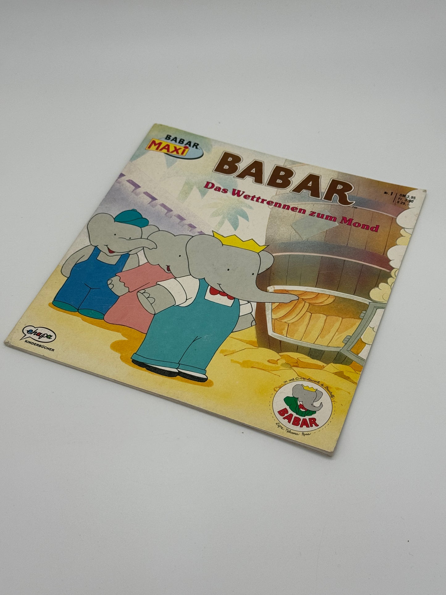 Babar Maxi Band Nr. 1 "Das Wettrennen zum Mond" Ehapa Kinderbücher Vintage (1990)