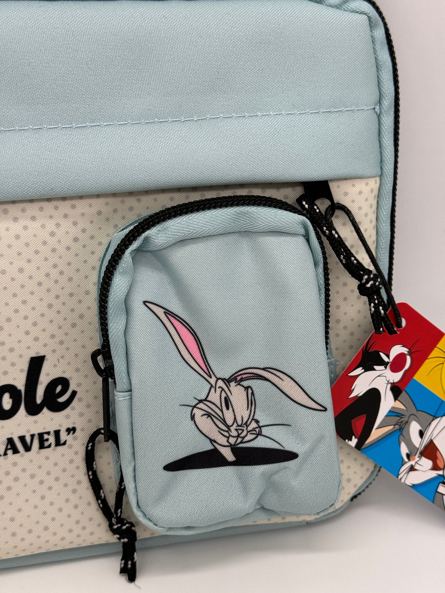 Looney Tunes "Bugs Bunny Portable Hole" Nylon Tasche Tech Case für Kabel und Zubehör