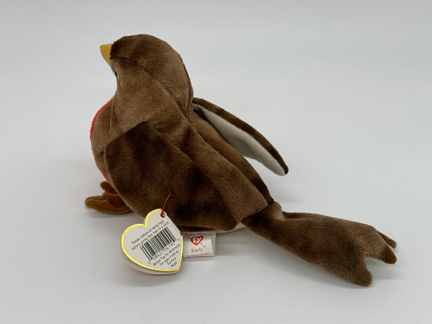 TY Beanie Babies "Early Rotkehlchen Red Breasted Robin" Birth: März, 1997