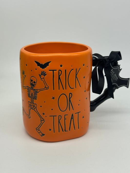 Rae Dunn Tasse "Trick or Treat" Orange Halloween Kaffeebecher Artisan Collection by Magenta