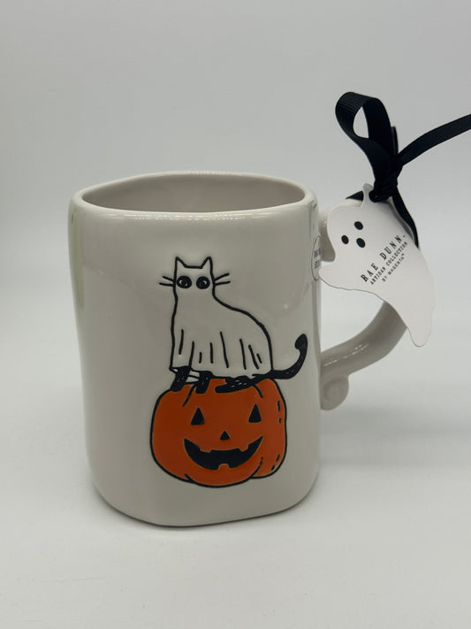 Rae Dunn Tasse "Feline Spooky" Cat Halloween Kaffeebecher Artisan Collection by Magenta
