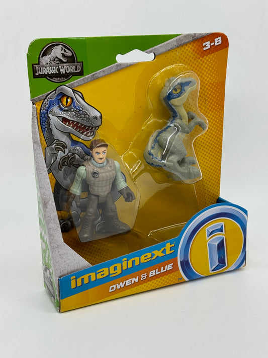 Jurassic World Imaginext - Owen &amp; Blue - Baby Dino and Action Figure (GBN18)