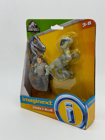Jurassic World Imaginext - Owen &amp; Blue - Baby Dino and Action Figure (GBN18)