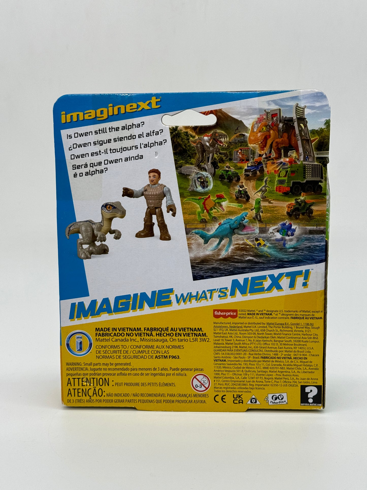 Jurassic World Imaginext - Owen &amp; Blue - Baby Dino and Action Figure (GBN18)