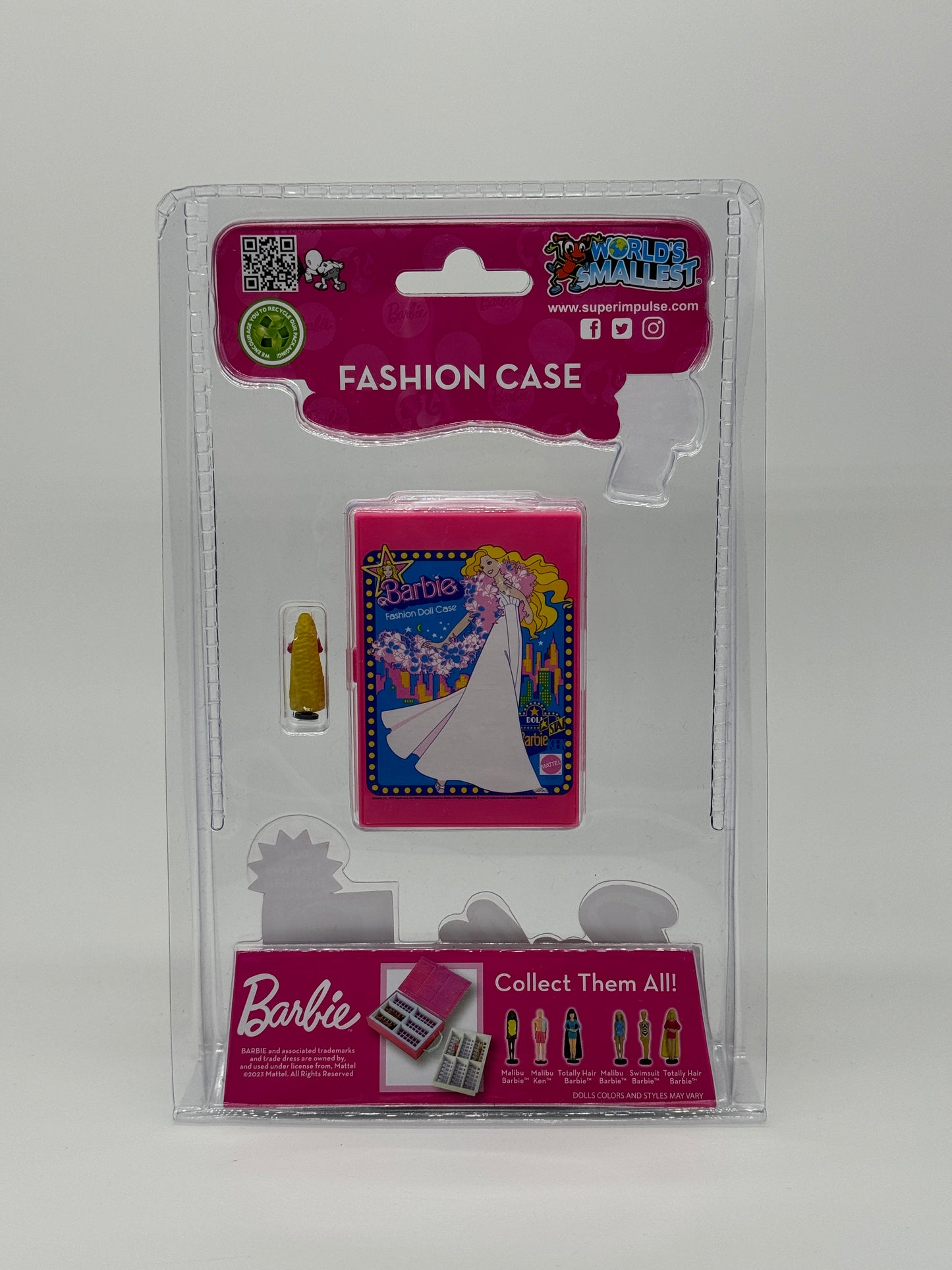 World's Smallest "Totally Hair Barbie" Fashion Doll Case" mit zwei Puppen US Import (2023)