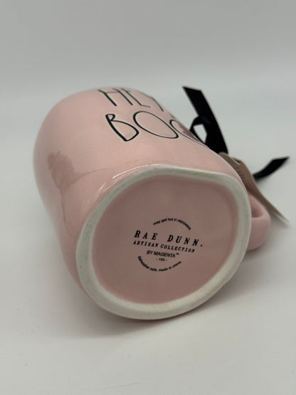 Rae Dunn Tasse "Hey Boo" Skelett mit Herz Halloween Kaffeebecher Artisan Collection by Magenta