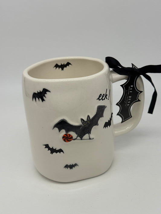 Rae Dunn Tasse "eek!" Fledermaus Halloween Kaffeebecher Artisan Collection by Magenta