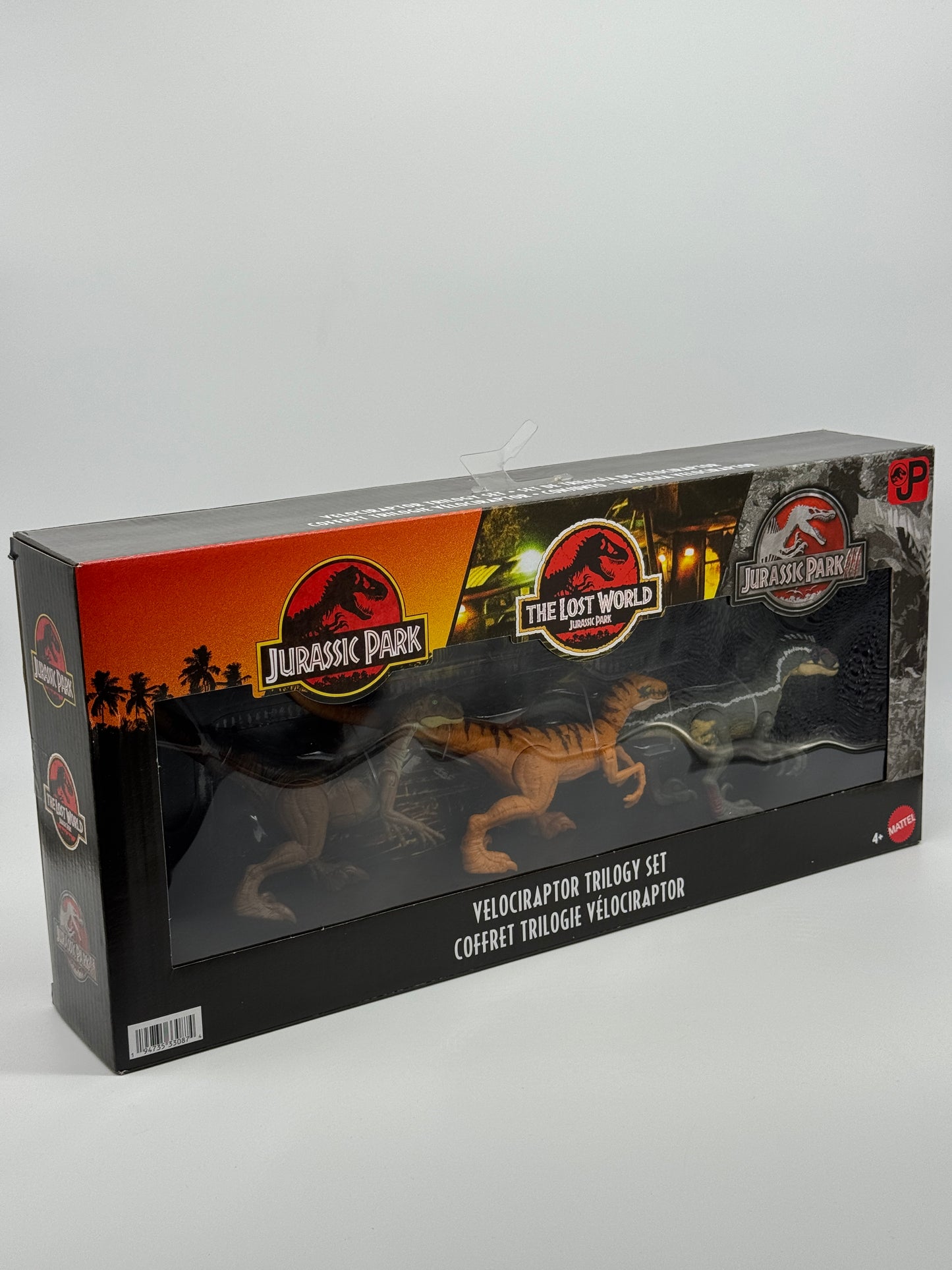 Jurassic Park "Jurassic World & Park I II und III Velociraptor Trilogy Set, 3 Actionfiguren mit Attacke Funktion (2025)