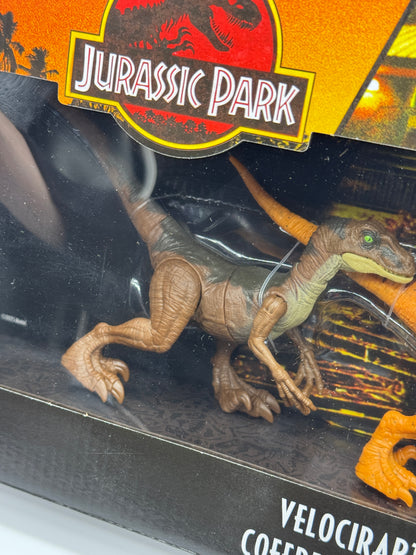 Jurassic Park "Jurassic World & Park I II und III Velociraptor Trilogy Set, 3 Actionfiguren mit Attacke Funktion (2025)